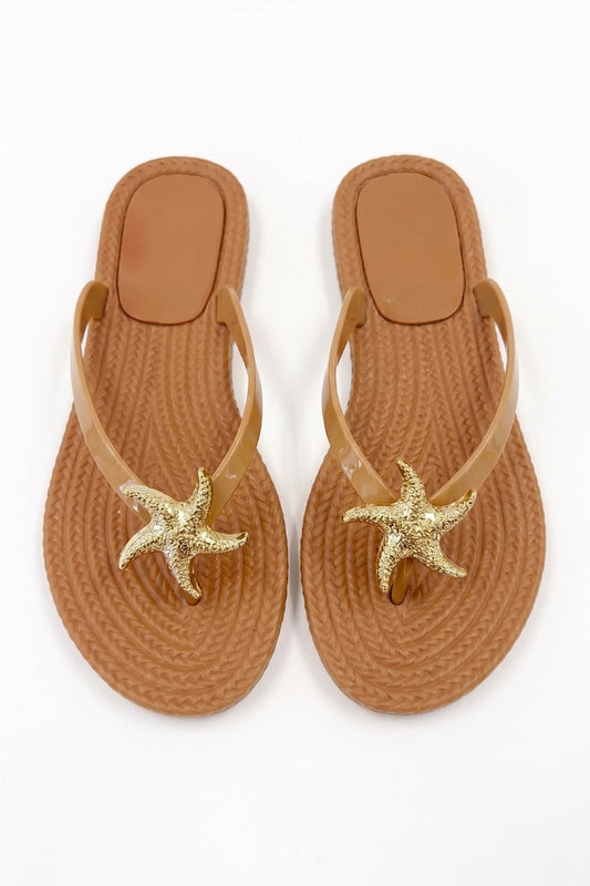 Starfish Flip Flop Sandals - Uniquely Claudia Boutique