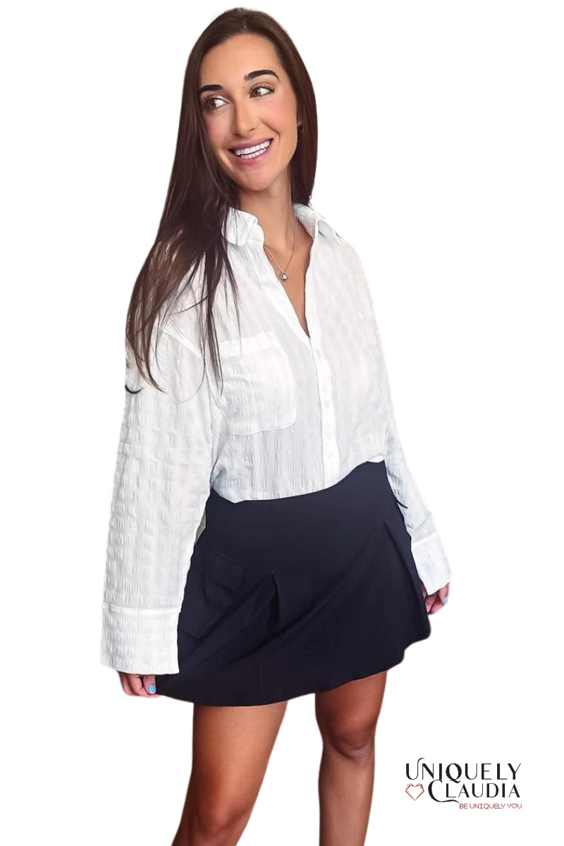 Stephanie Black Cargo Skort