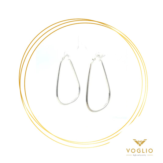 Freeform Sterling Silver Hoop Earrings | Uniquely Claudia Boutique 