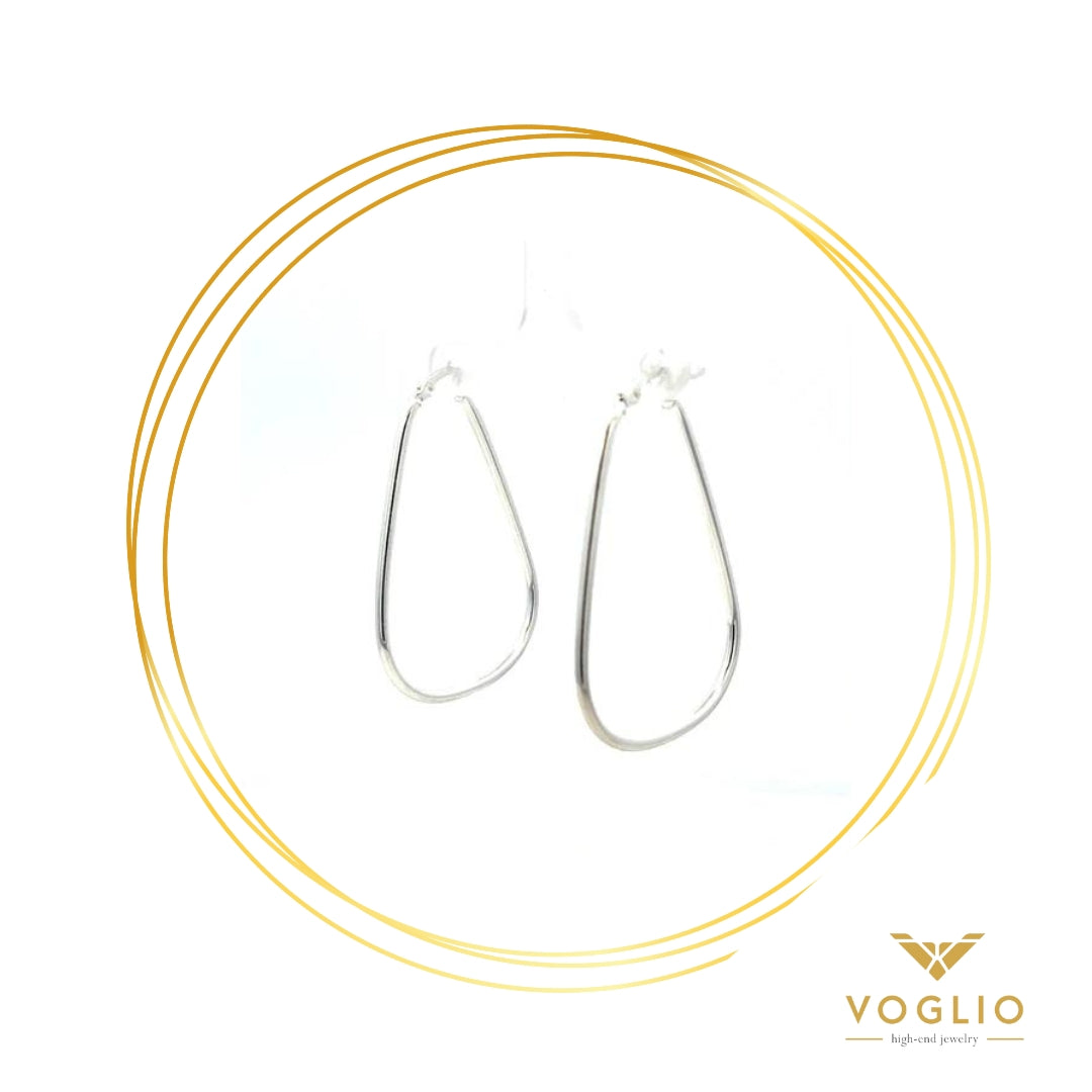 Freeform Sterling Silver Hoop Earrings | Uniquely Claudia Boutique 