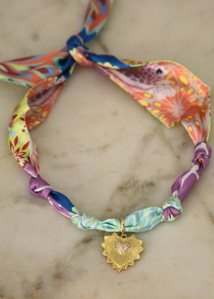 Sunset Garden Scarf Necklace
