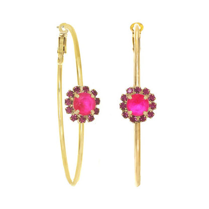 TOVA Bianca Pink Hoop Earrings