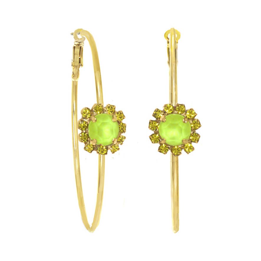 TOVA Bianca Yellow Hoop Earrings