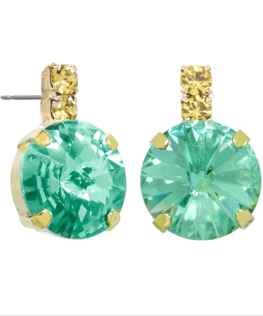 TOVA Dee Aqua Lemon Earrings