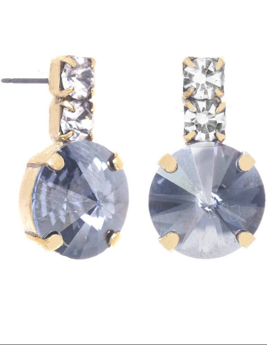 TOVA: Dee Aqua Lustre Earrings