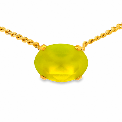 TOVA Iza Candy Crush Citrus Lime Matte Necklace