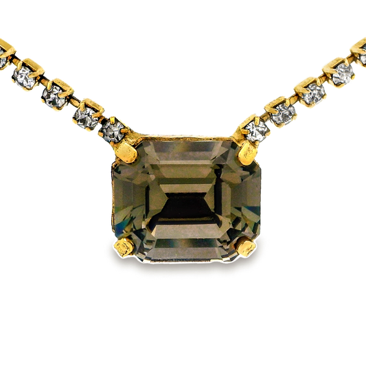 TOVA Rhys Black Diamond Rectangle Necklace | Uniquely Claudia