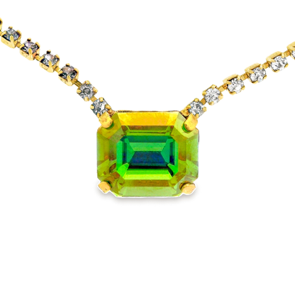 TOVA Rhys Peridot Lemon Rectangle Necklace | Uniquely Claudia