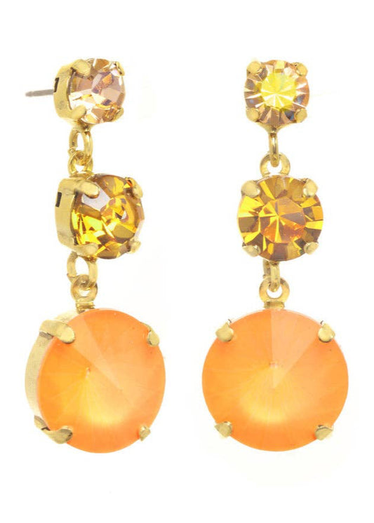 Torin Earrings in Electric Orange