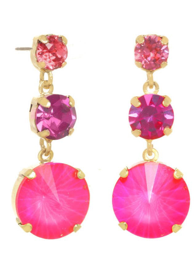 TOVA: Torin Earrings in Electric Pink