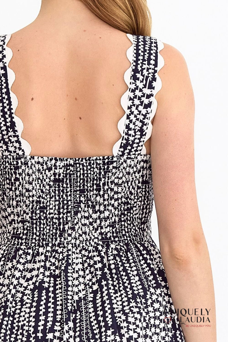 Tabitha Ric-Rac Trim Sleeveless Mini Dress | Uniquely Claudia Boutique