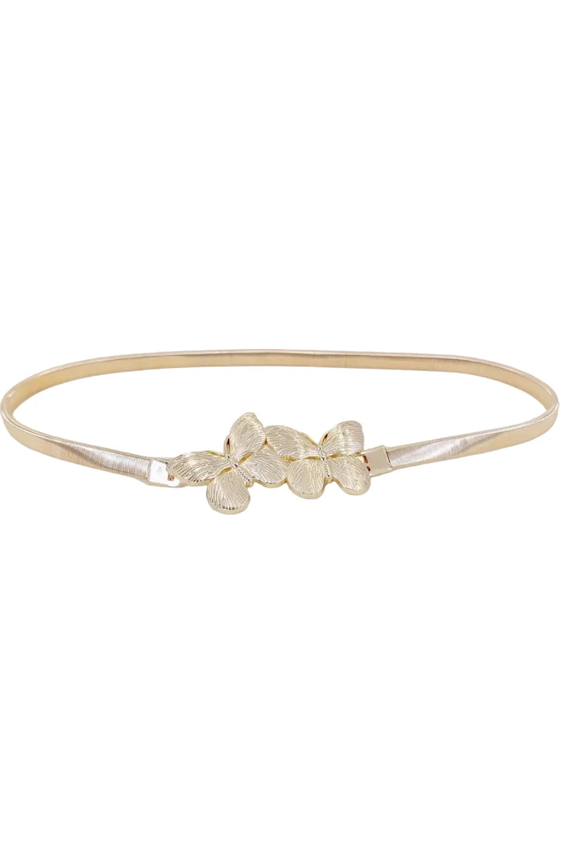 Gold bracelet with butterfly designs 