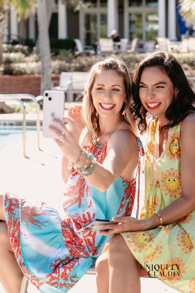 Beach Dresses | Tonia Coral Spaghetti Strap Beach Dress | Uniquely Claudia Boutique