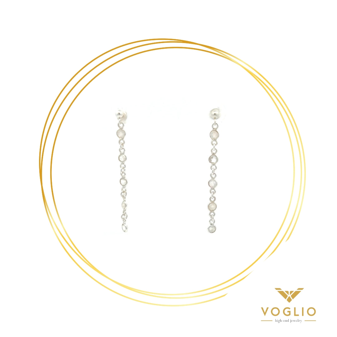 VOGLIO: 5 Moonstones Sterling Silver Earrings