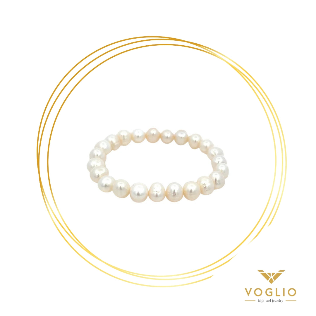 VOGLIO: Stretch Pearl Bracelet
