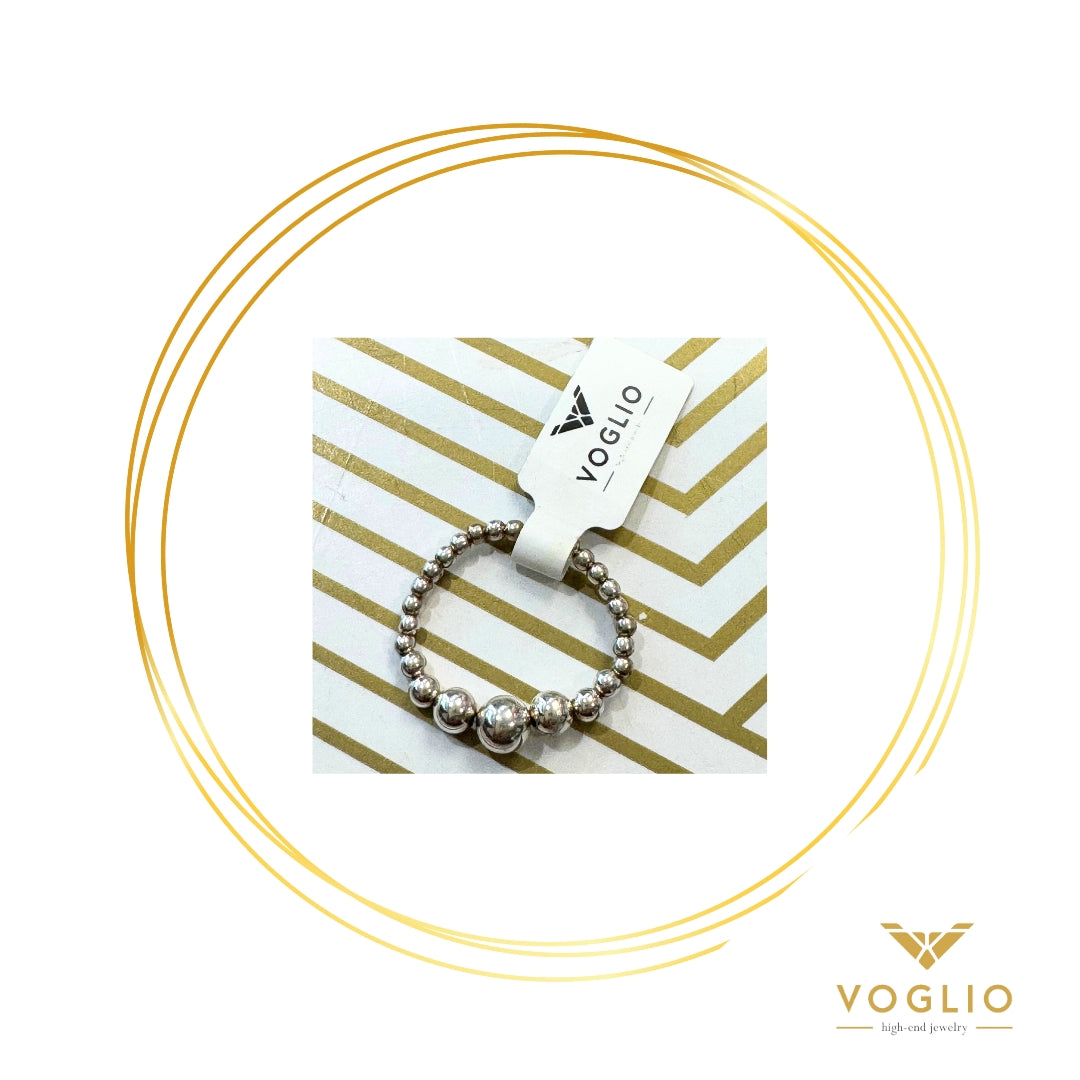 VOGLIO: Graduated Stretch Sterling Silver Ring | Uniquely Claudia Boutique 