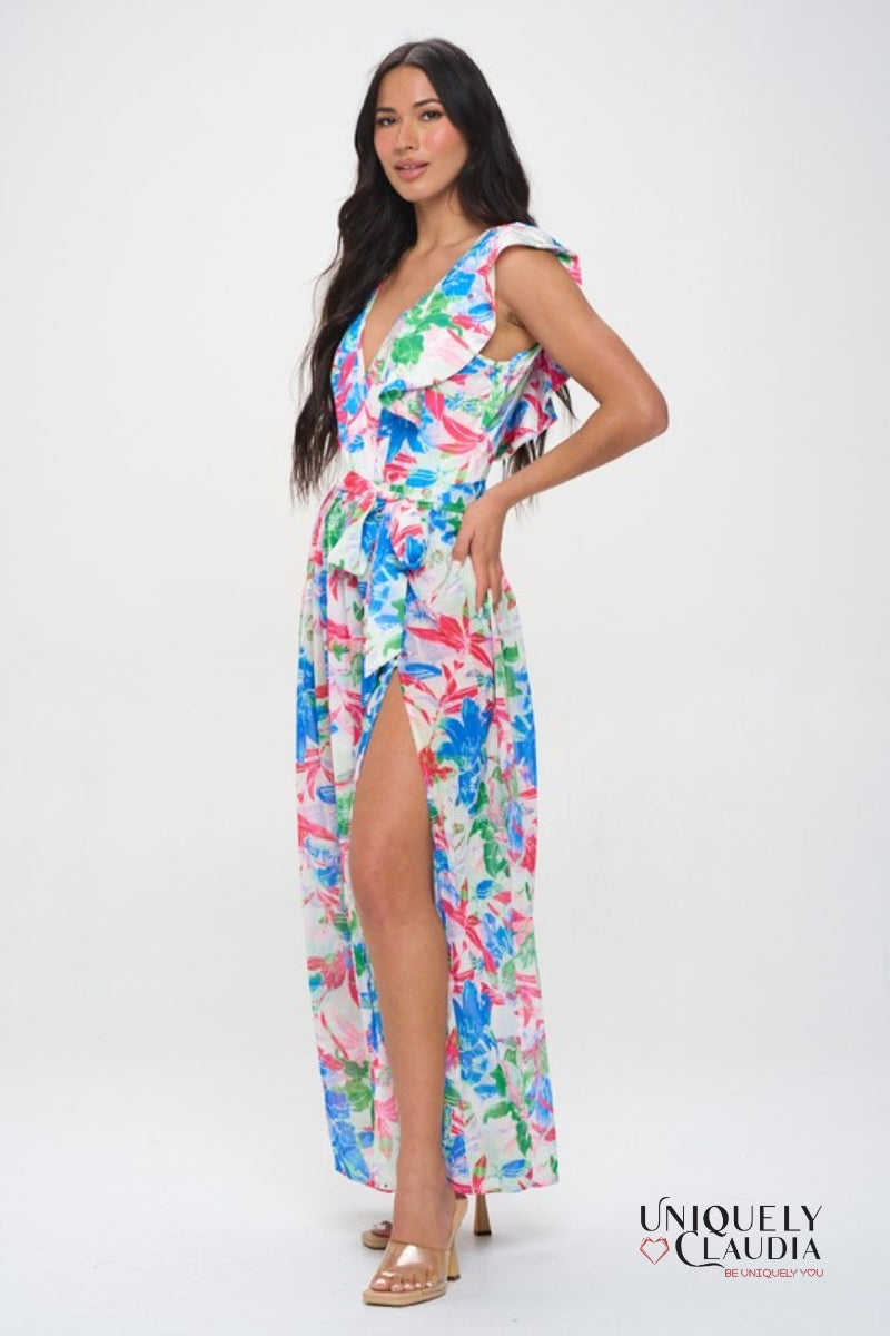 Vanessa Ruffles Bodysuit & Wrap Skirt | Uniquely Claudia Boutique 