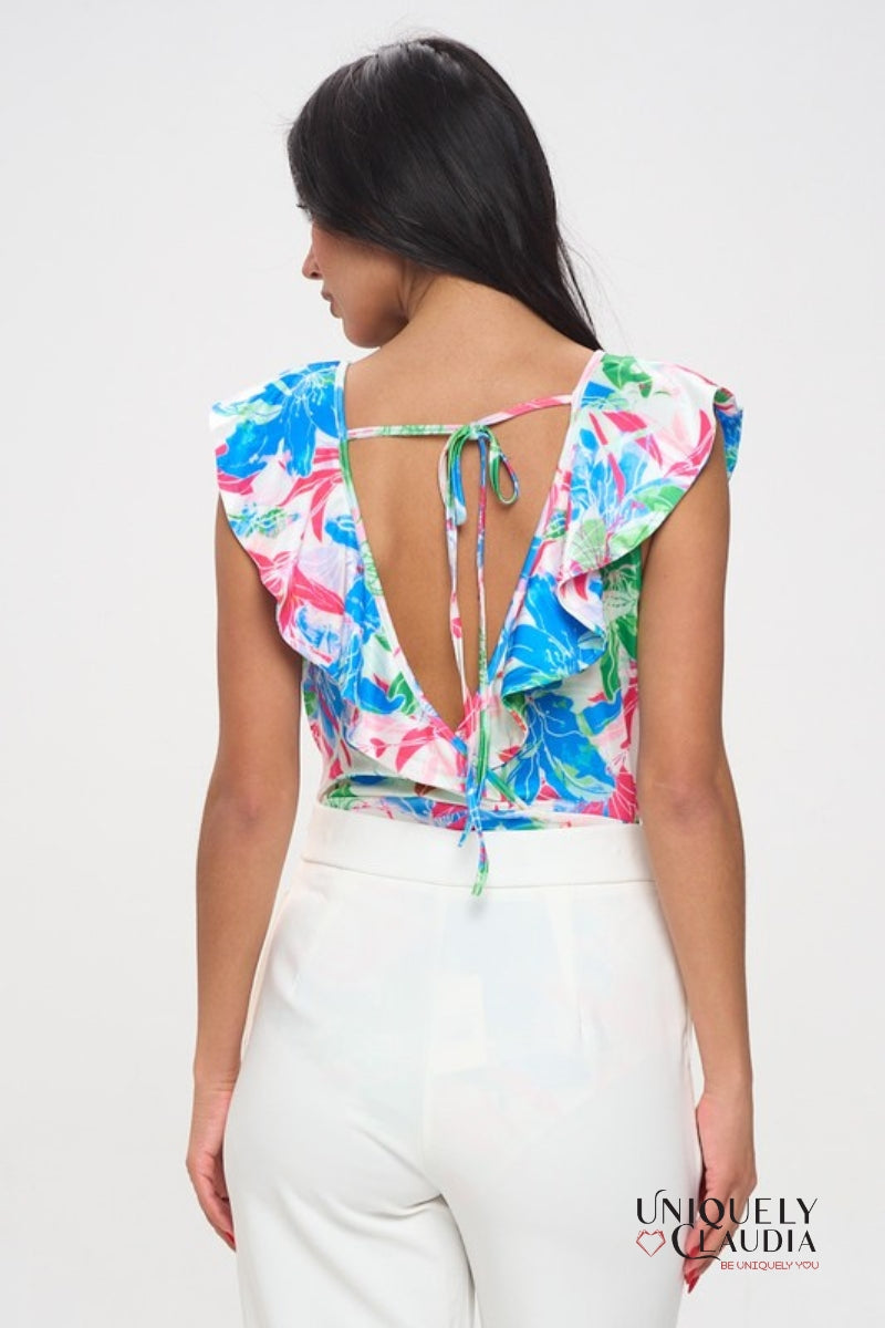 Vanessa Ruffles Bodysuit & Wrap Skirt | Uniquely Claudia Boutique 