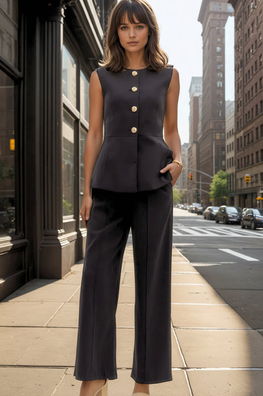 Veronica Structured Vest Top & Pant Set | Uniquely Claudia Boutique 