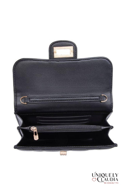 Wendy Quilted Black Crossbody Bag | Uniquely Claudia Boutique 