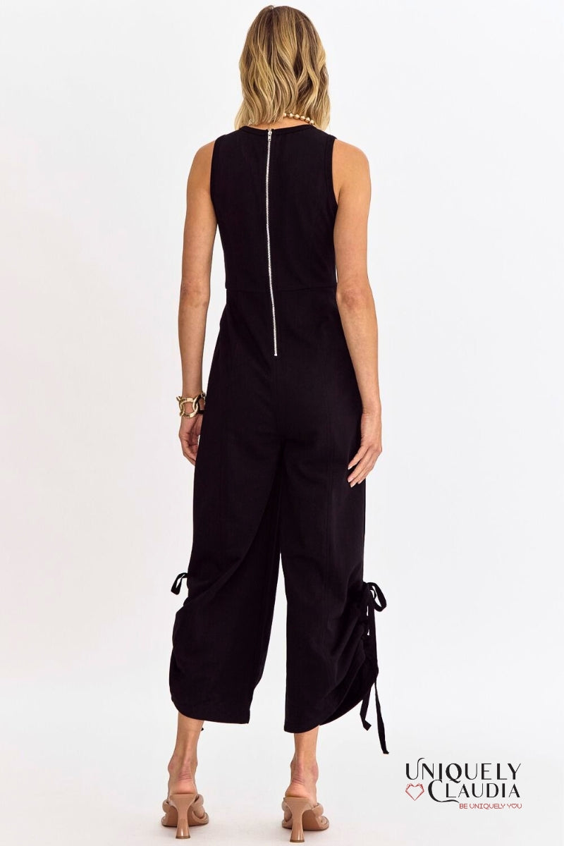 Yara Round Neck Sleeveless Jumpsuit | Uniquely Claudia Boutique