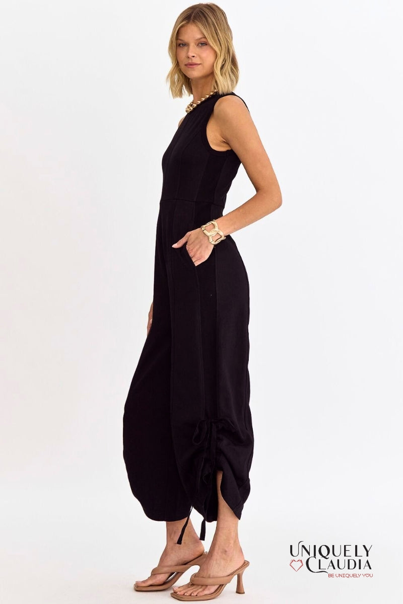 Yara Round Neck Sleeveless Jumpsuit | Uniquely Claudia Boutique