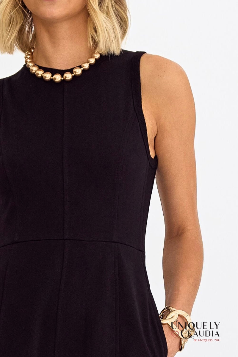 Yara Round Neck Sleeveless Jumpsuit | Uniquely Claudia Boutique