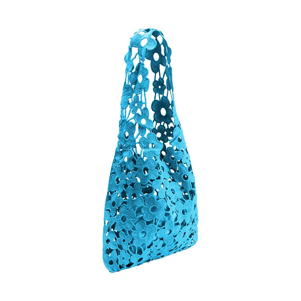 MELIE BIANCO: Aster Turquoise Shoulder Lace Bag - Uniquely Claudia Boutique