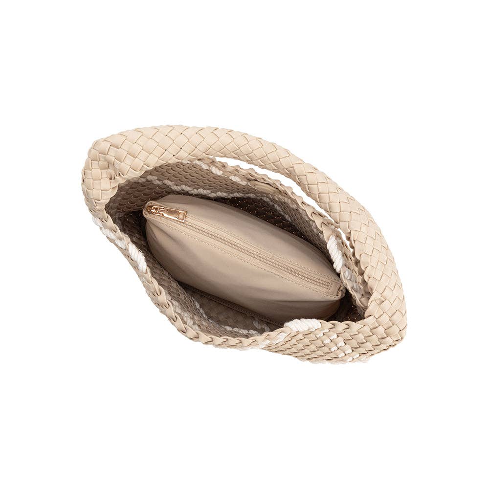 Johanna Almond Nylon Shoulder Bag - Uniquely Claudia Boutique