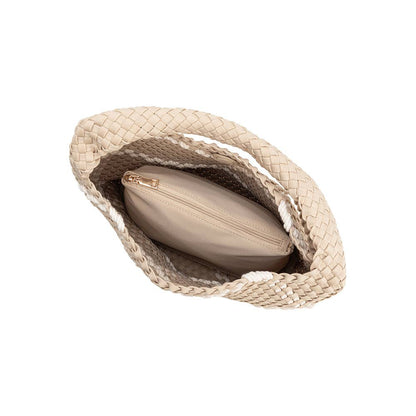 Johanna Almond Nylon Shoulder Bag - Uniquely Claudia Boutique