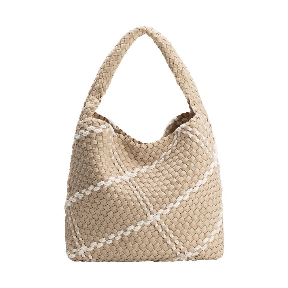 Johanna Almond Nylon Shoulder Bag - Uniquely Claudia Boutique