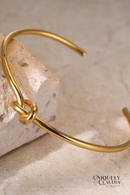 Knotted Stainless Steel Cuff | Uniquely Claudia Boutique