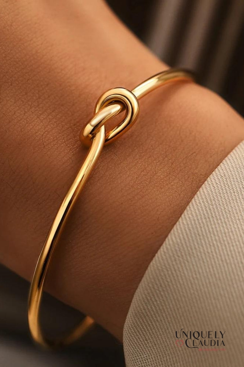 Knotted Stainless Steel Cuff | Uniquely Claudia Boutique