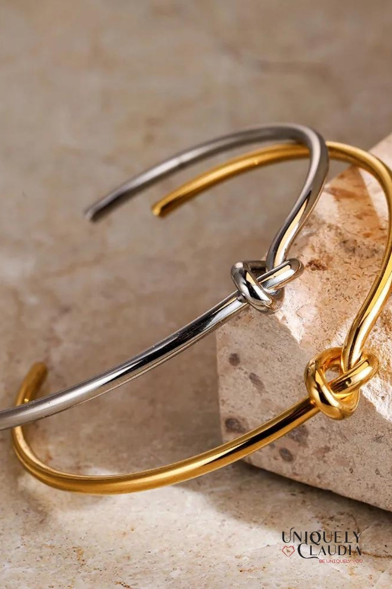 Knotted Stainless Steel Cuff | Uniquely Claudia Boutique