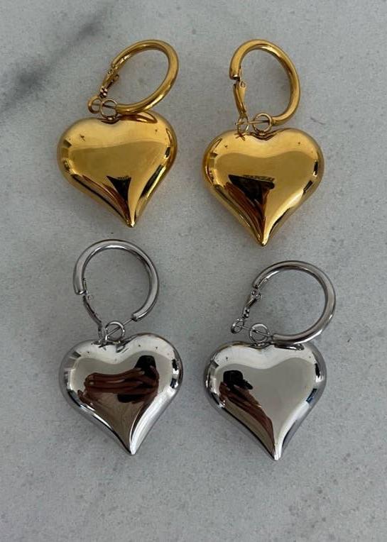 Bubble Heart Water-Resistant Hoop Earrings | Uniquely Claudia Boutique