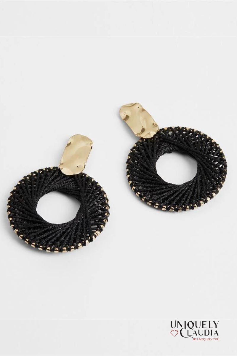 Shelyn Circle Drop Woven Earrings | Uniquely Claudia Boutique