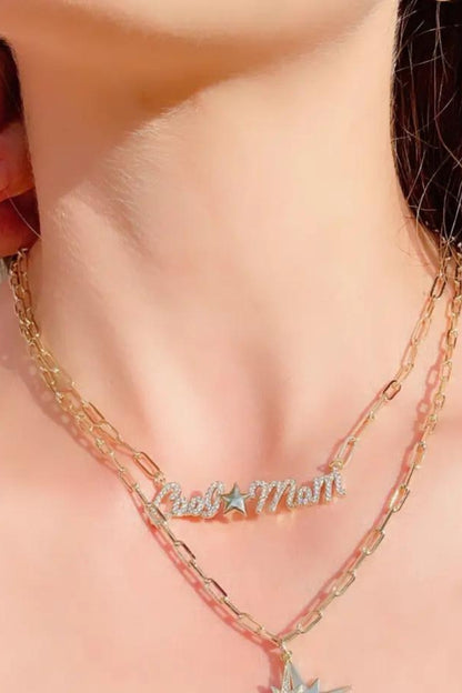 Cool Mom Gold-Plated Necklace | Uniquely Claudia Boutique