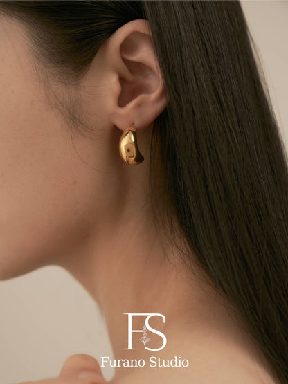 Gold Half Hoop 18k Gold Plated Earrings - Uniquely Claudia Boutique