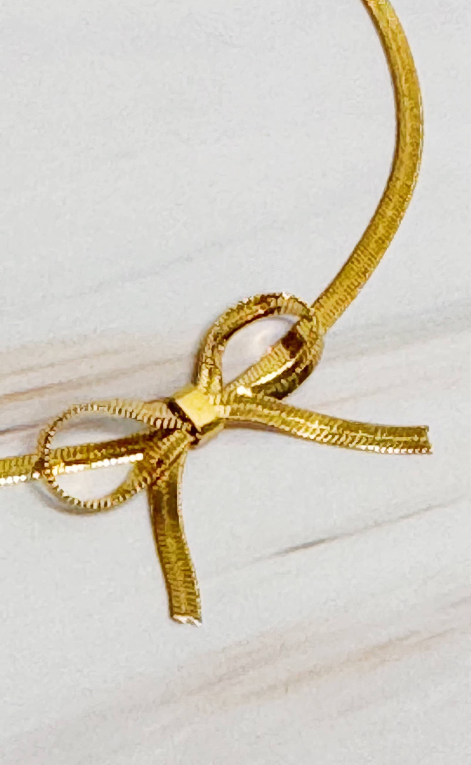 Herringbone Chain Bow Anklet - Uniquely Claudia Boutique