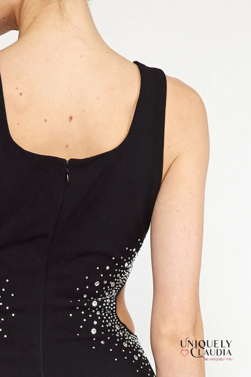 Karola Sides Cut-Outs Embellished Mini Dress | Uniquely Claudia Boutique