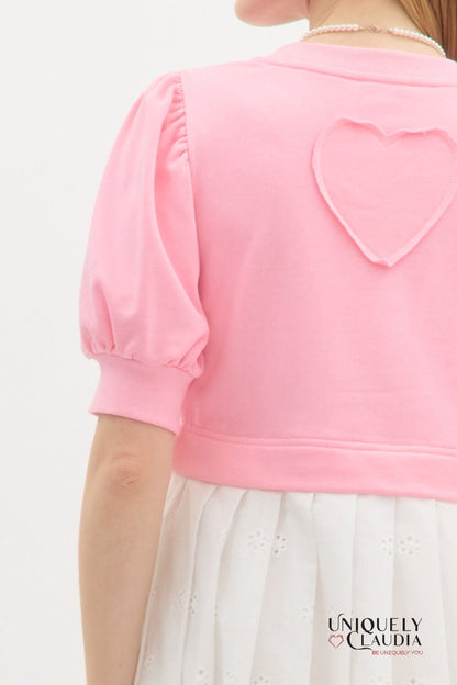 Brenda Two-Tone Pleated Eyelet Mini Dress | Uniquely Claudia Boutique