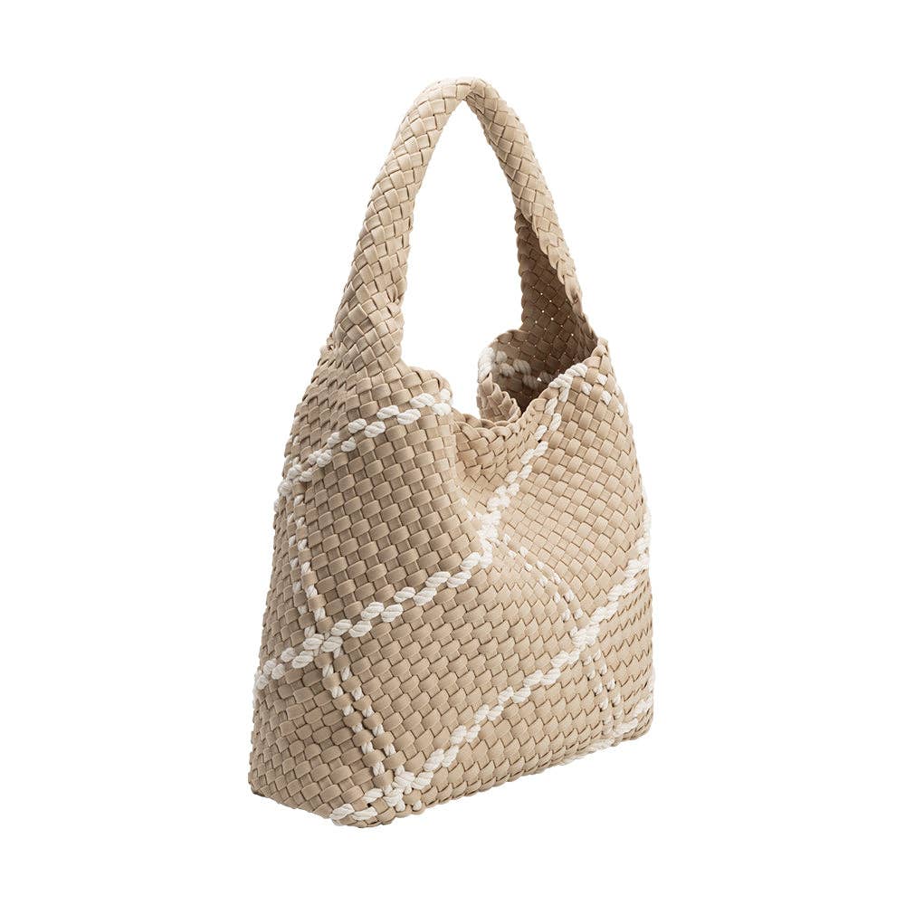 Johanna Almond Nylon Shoulder Bag - Uniquely Claudia Boutique