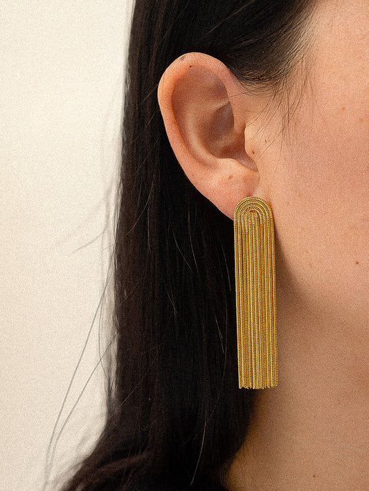 Clarissa Non-Tarnish Dressy Tassel Earring - Uniquely Claudia Boutique