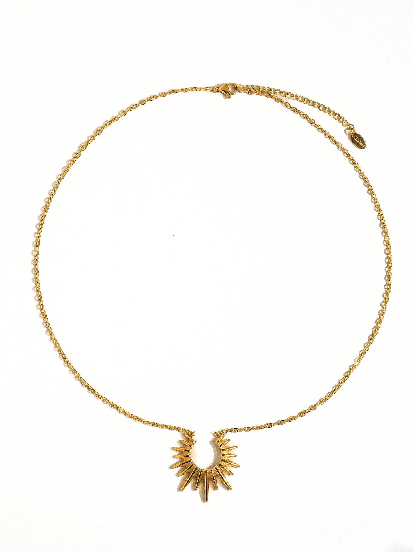 Muse Non-Tarnish Gold Sun Necklace - Uniquely Claudia Boutique