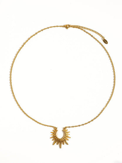Muse Non-Tarnish Gold Sun Necklace - Uniquely Claudia Boutique