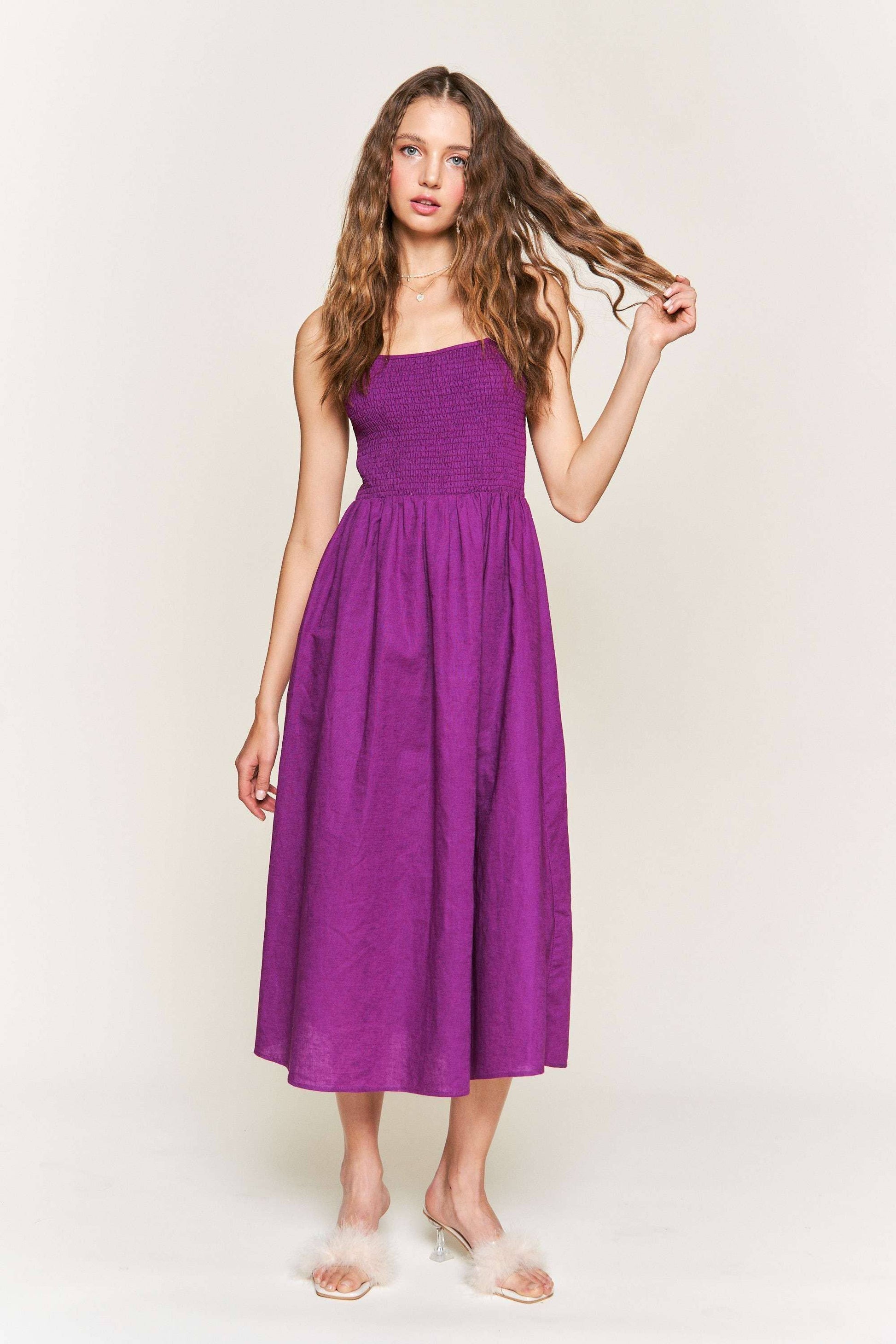 Mandy Sleeveless Midi Dress | Uniquely Claudia