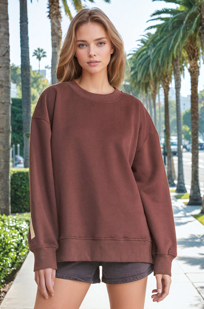 Love Yourself Oversized Brown Sweatshirt | Uniquely Claudia Boutique