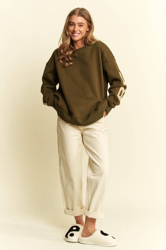 Love Yourself Oversized Brown Sweatshirt - Uniquely Claudia Boutique