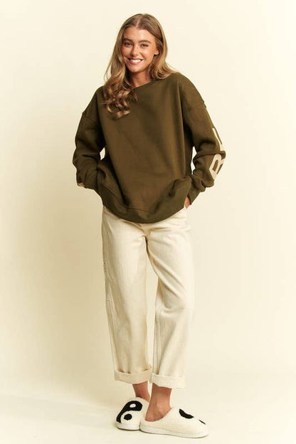 Love Yourself Oversized Brown Sweatshirt - Uniquely Claudia Boutique