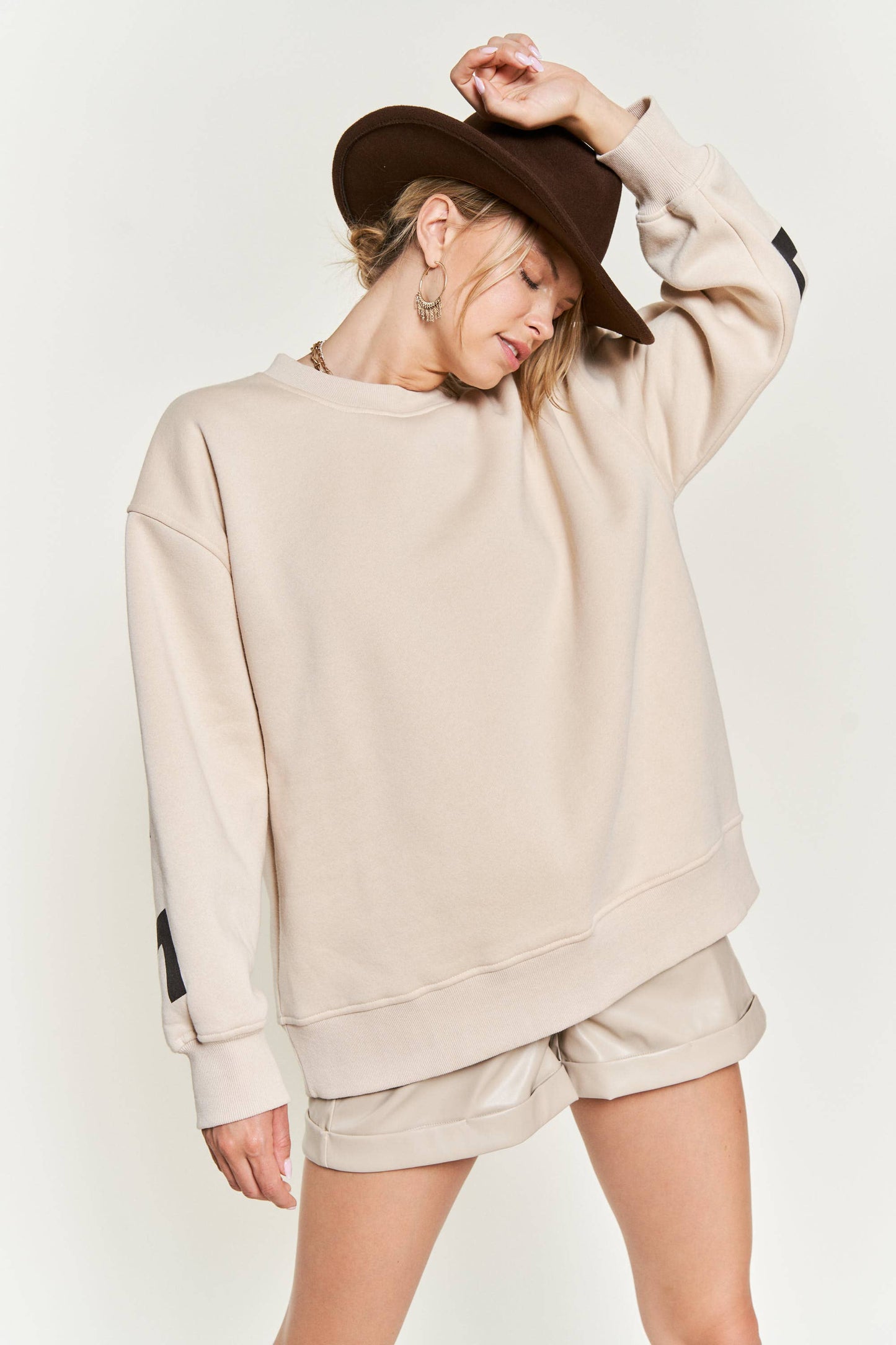 Love Yourself Oversized Brown Sweatshirt - Uniquely Claudia Boutique